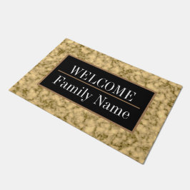 Felpudo Bienvenida moderna elegante en mármol