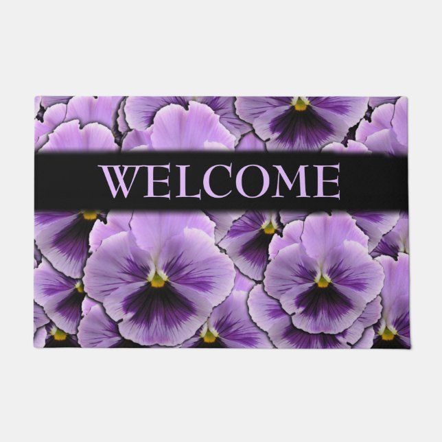 Felpudo Bienvenida Pansy Garden (Anverso)