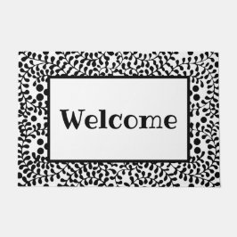 Felpudo Bienvenida personal en blanco y negro