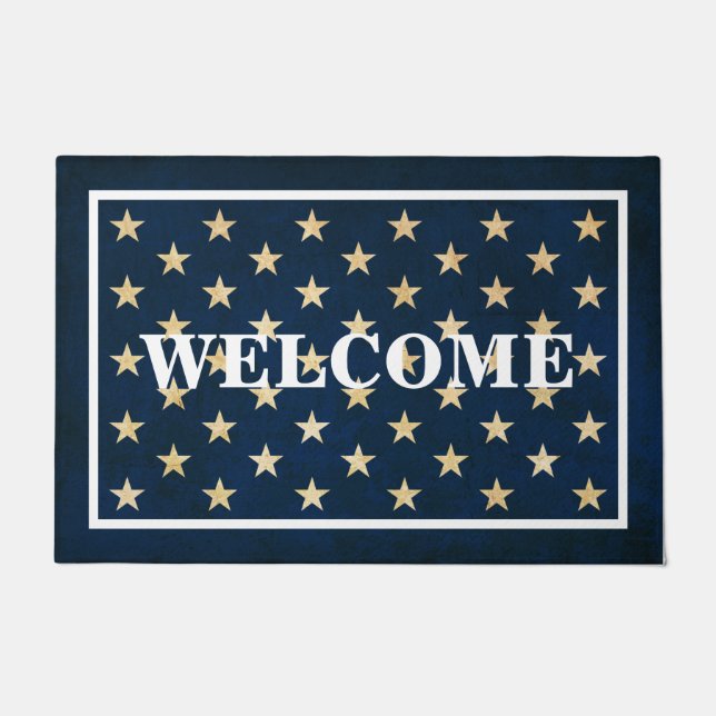 Felpudo BIENVENIDA PERSONALIZABLE Estrellas originales de  (Anverso)