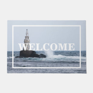 Felpudo BIENVENIDA PERSONALIZABLE Faro de mar vista origin