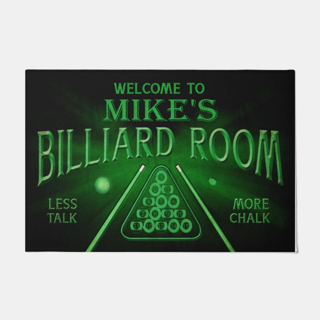 Felpudo Bienvenida Personalizada A Billiard Room Doormat (Anverso)