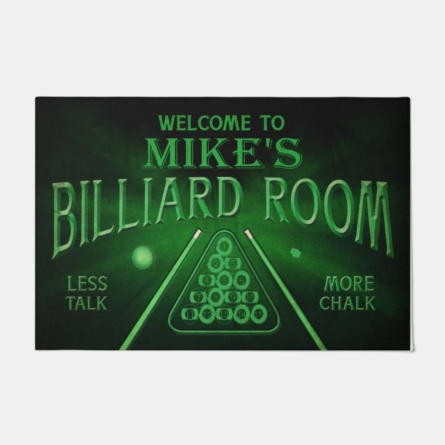 Felpudo Bienvenida Personalizada A Billiard Room Mat (Anverso)