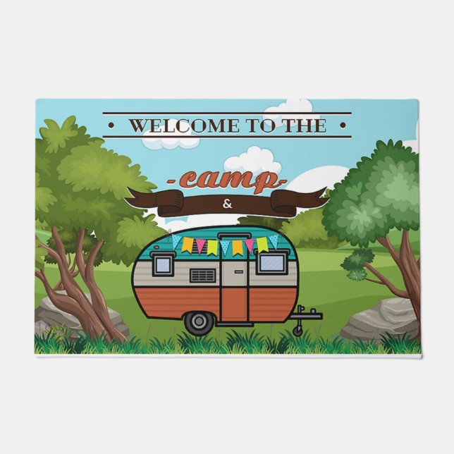 Felpudo Bienvenida Personalizada A Nuestro Campamento (Anverso)