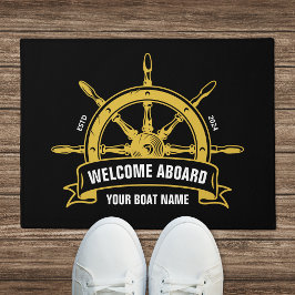 Felpudo Bienvenida personalizado a bordo de la rueda náuti