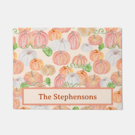 Felpudo Bienvenida personalizado de apellido de la familia