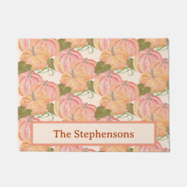 Felpudo Bienvenida personalizado de apellido de la familia