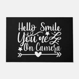 Felpudo Bienvenida Puerta Mat Hola Sonríe Estás En Cámara