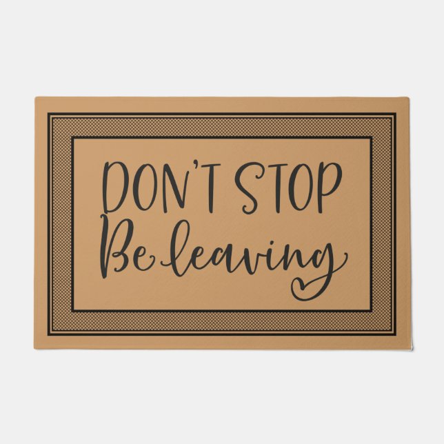 Felpudo Bienvenida Puerta Mat NO DETENER Dejar coco (Anverso)