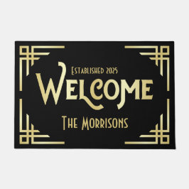 Felpudo Bienvenida Regalo de Nueva Boda Art Deco Gatsby Ne