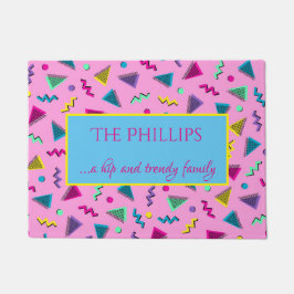 Felpudo Bienvenida Retro de los años 1980 brillante y colo