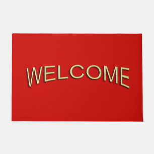 Felpudo bienvenida roja sólida