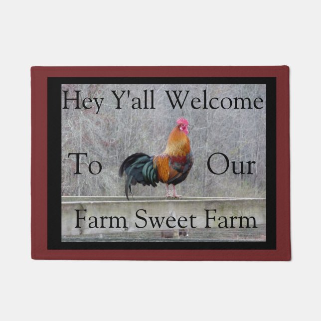 Felpudo Bienvenida Rooster Door Mat (Anverso)