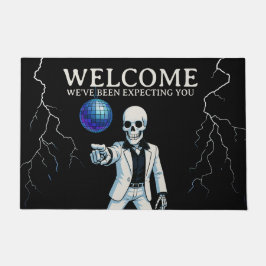 Felpudo Bienvenida Skeleton Disco Ball Halloween