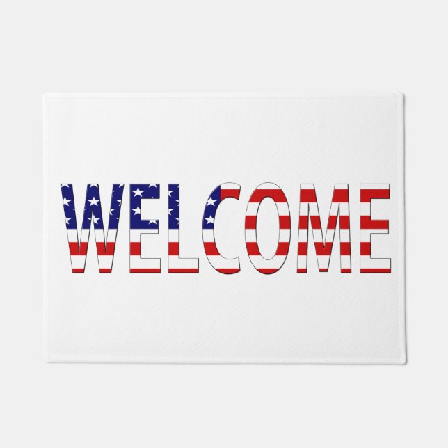 Felpudo Bienvenida superpuesta en el departamento de bande (Anverso)