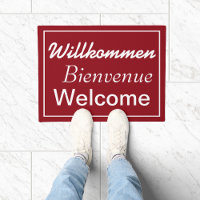 Bienvenida Willkommen Bienvenida Doormat multiling