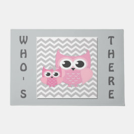 Felpudo Bienvenido 18" x 24" Puerta Mat/Owls