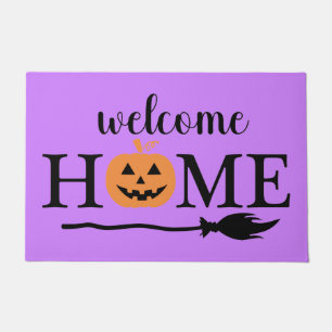 Felpudo Bienvenido a casa Jack O'Lantern Halloween Escoba 