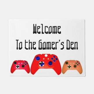 Felpudo Bienvenido a Gamers Naranja Door Mat