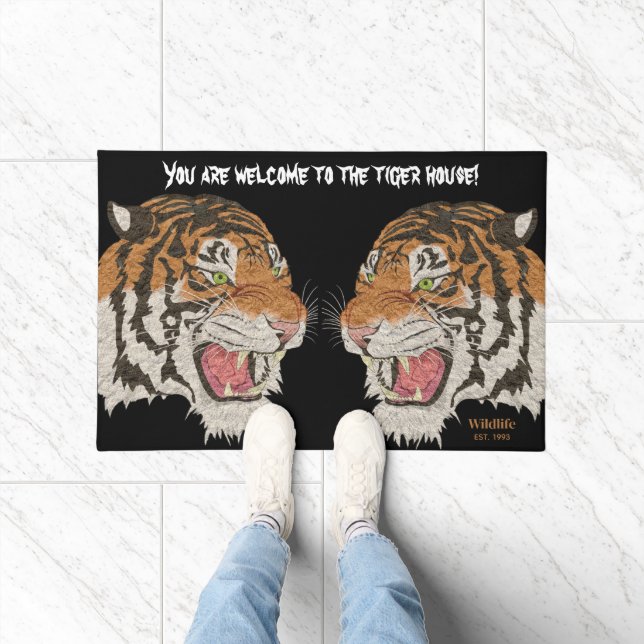 Felpudo Bienvenido a la famosa casa de tigres Black (Interior)