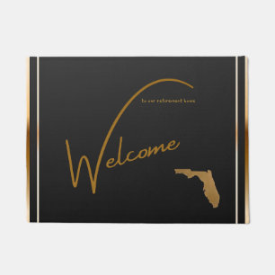Felpudo Bienvenido a nuestro mapa del estado de Florida pa