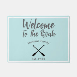 Felpudo Bienvenido a The Rivah nombre de familia personali