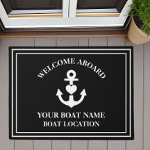 Bienvenido Aboard Heart Anchor Nombre de barco Neg