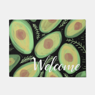 Felpudo Bienvenido Acuarela Personalizada Aguacate