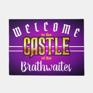 Felpudo Bienvenido al CASTILLO de (Su nombre - editable)