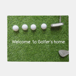Felpudo Bienvenido al hogar del golfista
