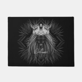 Felpudo Bienvenido al Monograma de la Corona