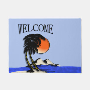 Felpudo Bienvenido al paraíso de la isla