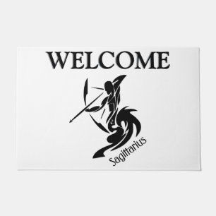 Felpudo Bienvenido al símbolo y signo zodiacal de Sagitari
