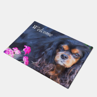 Felpudo Bienvenido Cavalier King Charles Spaniel Alfombril
