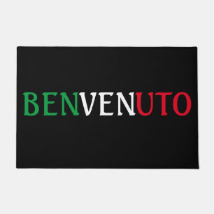 Felpudo Bienvenido en colores de la bandera italiana