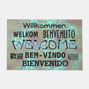 Felpudo BIENVENIDO en muchos idiomas Guay Resumen