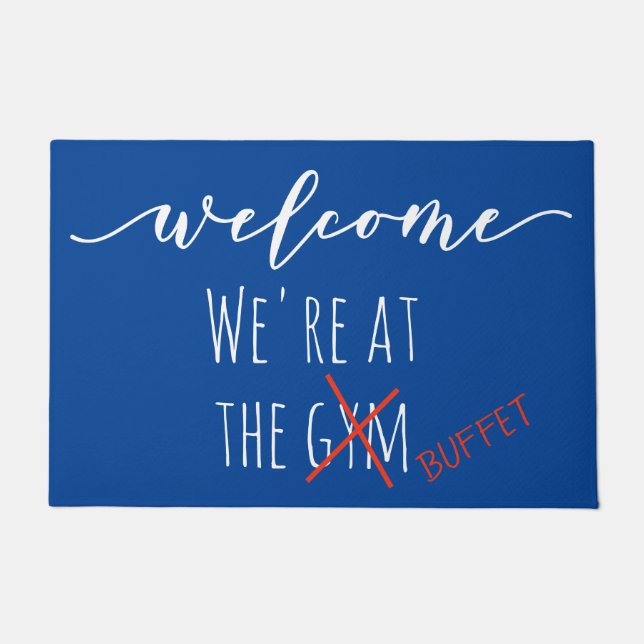 Felpudo Bienvenido Gracioso Estamos en el crucero Buffett (Anverso)