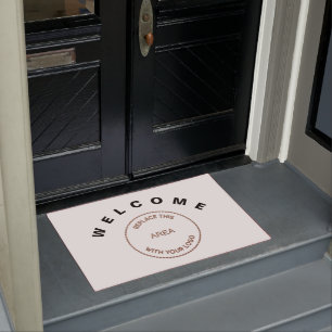 Felpudo Bienvenido Gran empresa Logotipo de marca Oficina
