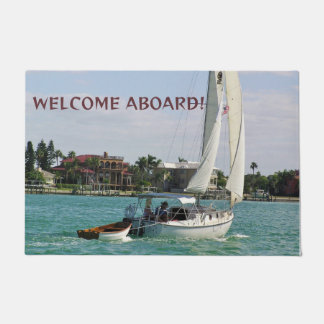 Felpudo Bienvenido Hogar Puerta de Vela