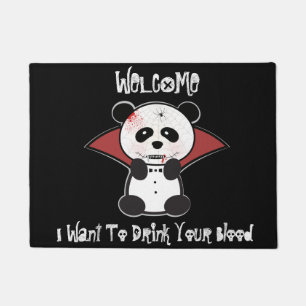 Felpudo Bienvenido Mat Panda Bear Vampiro