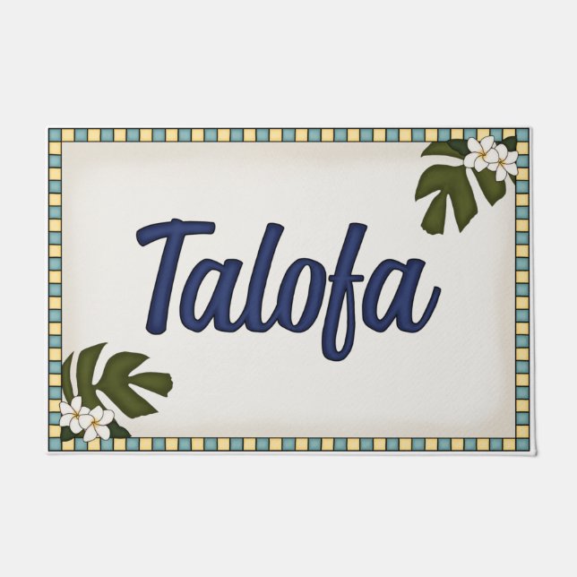 Felpudo Bienvenido Mat ~ Talofa ~ Samoan (Anverso)