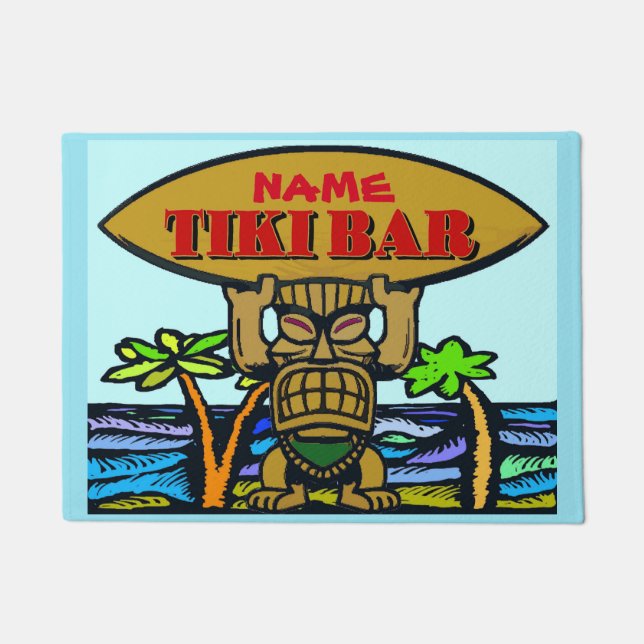 Felpudo Bienvenido Mat, Tiki BAr (Anverso)