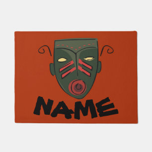 Felpudo Bienvenido Mat, Tiki Bar, edita texto Doormat