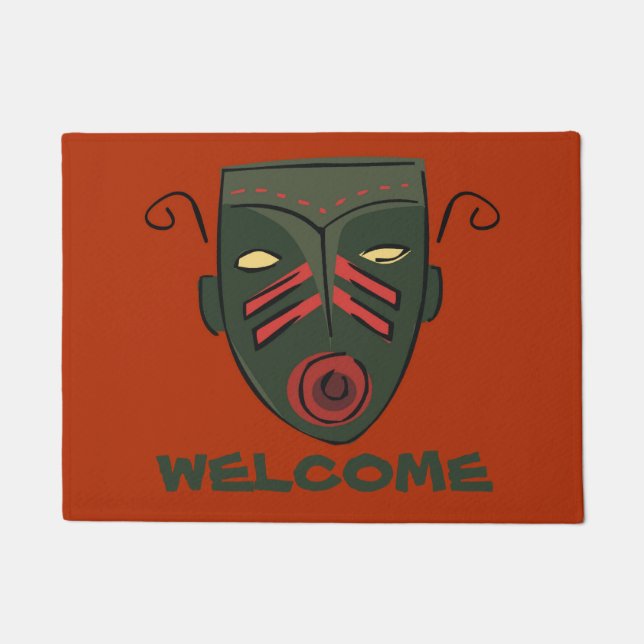 Felpudo Bienvenido Mat, Tiki Bar, edita texto Doormat (Anverso)