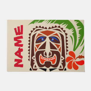 Felpudo Bienvenido Mat, Tiki Bar.editar texto Doormat