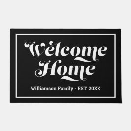 Felpudo Bienvenido nombre de familia personalizado Script 