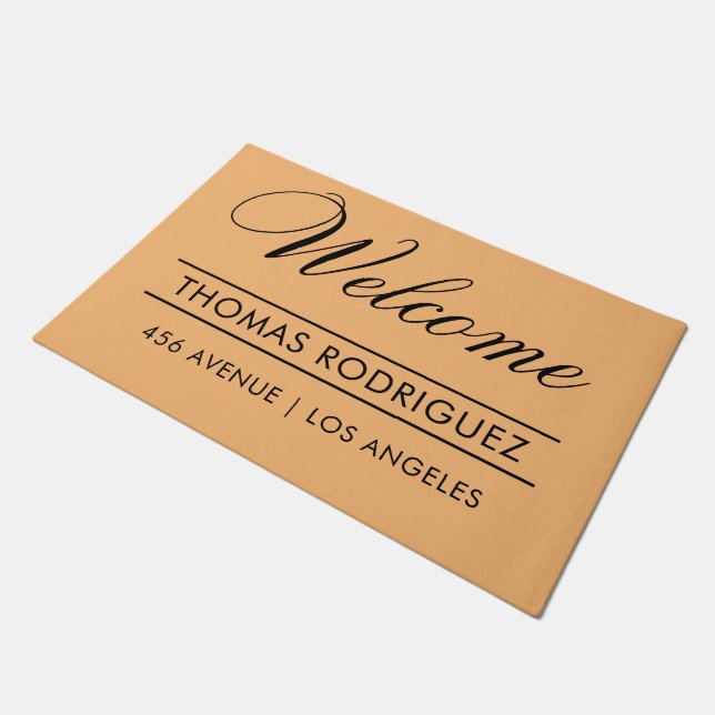 Felpudo Bienvenido|Nombre|Dirección moderna (Angular)