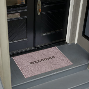 Felpudo Bienvenido Piel de serpiente Beige Doormat