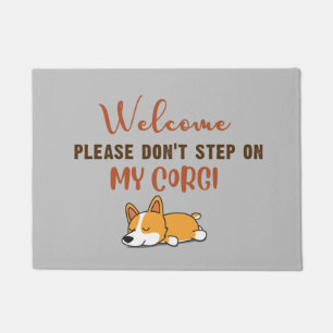 Felpudo Bienvenido, por favor, no pises mi corgi