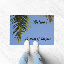 Felpudo Bienvenido Un toque de trópicos